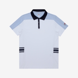 Fila White Line Functional - Miesten Poolopaita - VaaleanSininen | FI-70288